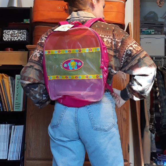 1997 Tweety Bird Mesh Backpack Warner Bros. NWT